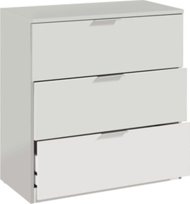 Kit Cassettone 3 Cassetti 80 x 38 x 77 Bianco Fores Habitat - 2