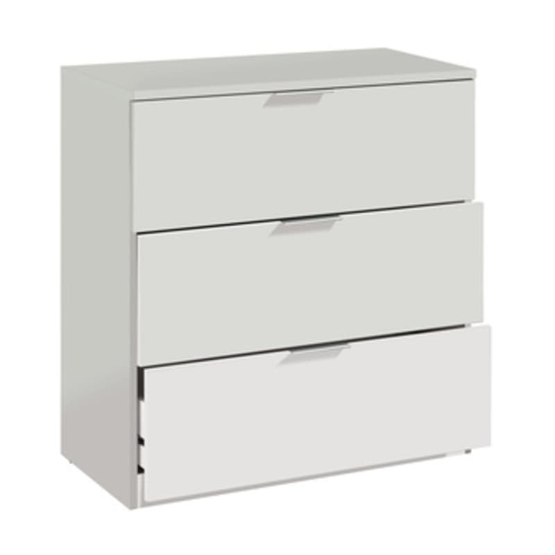 Kit Cassettone 3 Cassetti 80 x 38 x 77 Bianco Fores Habitat - 2