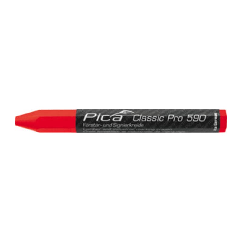 Marcatore Gesso Pica Legno Metallo Mura Rosso 12 Pezzi - 2