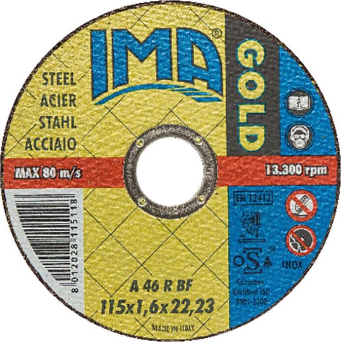 Ima Disco per Ferro Gold Piano Ø 115 x 1,6 mm Ima 50 Pezzi - 2