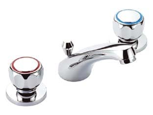Batteria Lavabo Serie Scudetto Scarico Automatico Crolla - 2