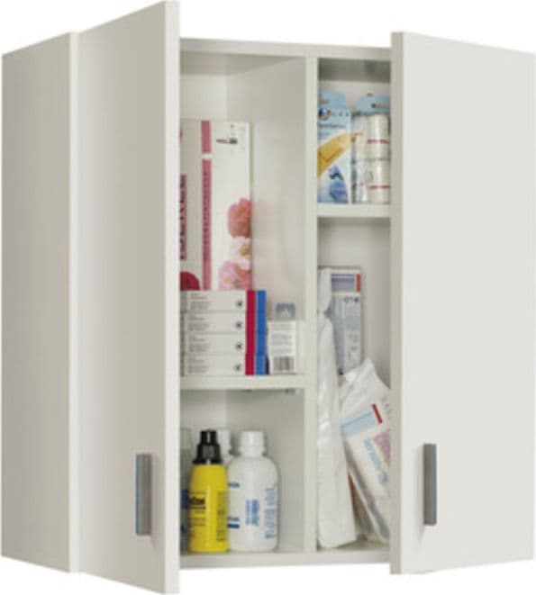 Kit Pensile 2 Ante Multiuso 59 x 27XH60 Cm Bianco Fores Habitat - 2