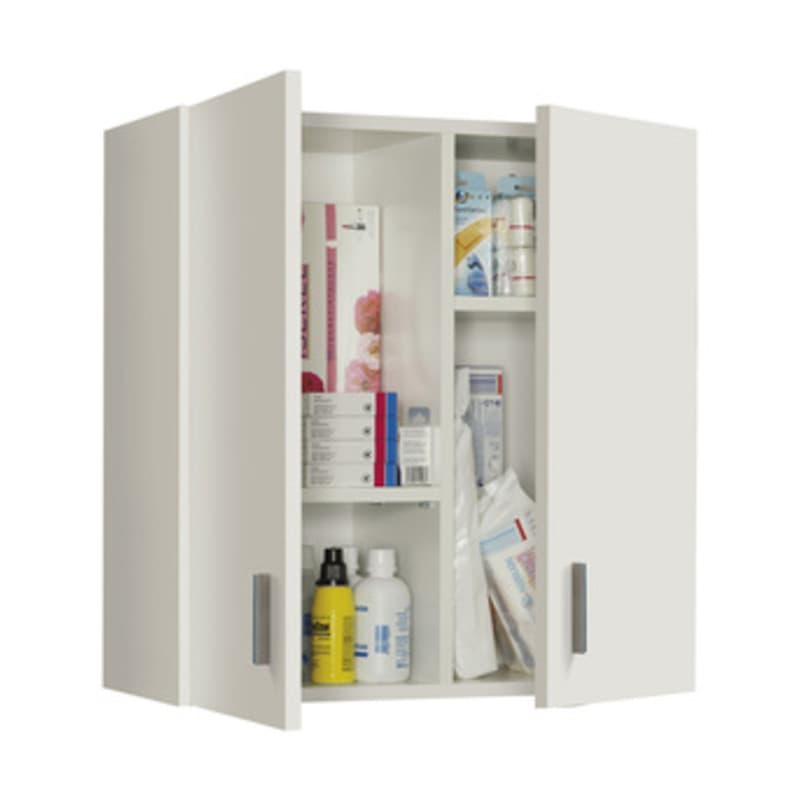 Kit Pensile 2 Ante Multiuso 59 x 27XH60 Cm Bianco Fores Habitat - 2