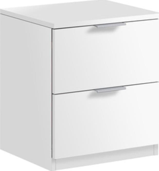 Kit Comodino 2 Cassetti 46 x 38 x 34 Bianco Fores Habitat - 2