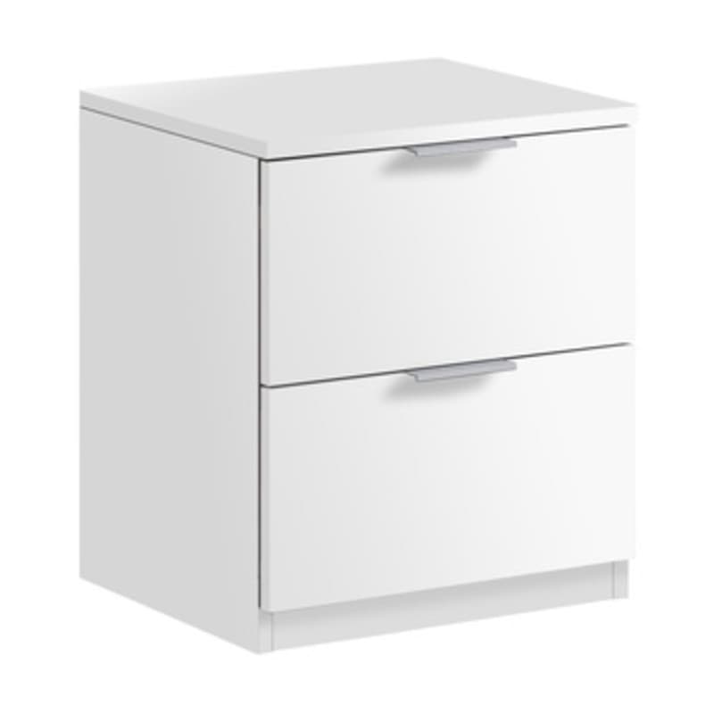 Kit Comodino 2 Cassetti 46 x 38 x 34 Bianco Fores Habitat - 2