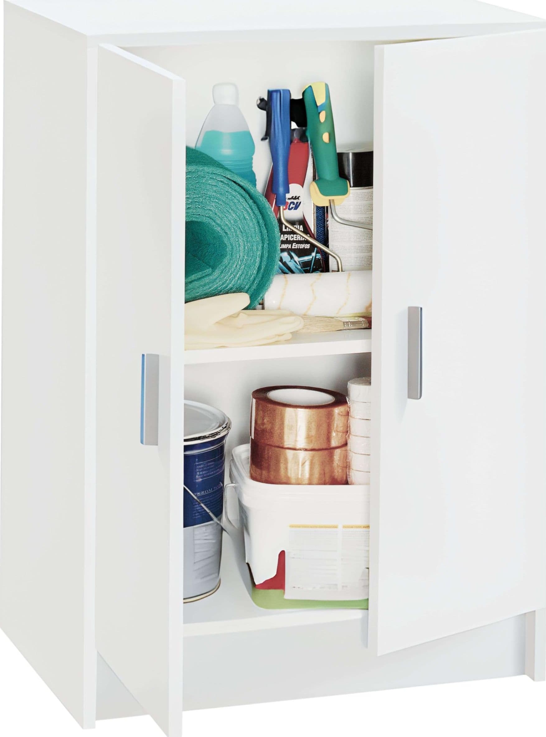 Kit Mobile 2 Ante Multiuso 59 x 37XH80 Cm Bianco Fores Habitat