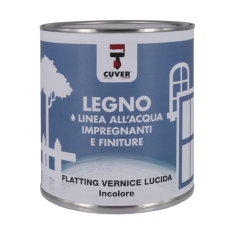 Vernice Lucido Cuver Allacqua 0,750 l Flatting 6 Pezzi - 2