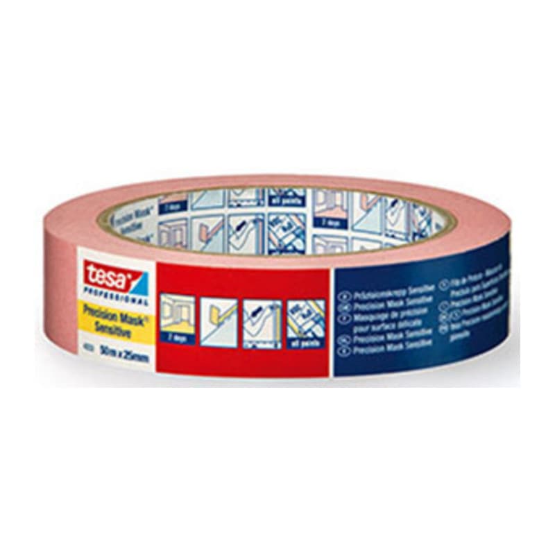 Nastro Mascheratura Sensitive Rosa 38MMX50M Tesa 4 Pezzi - 2
