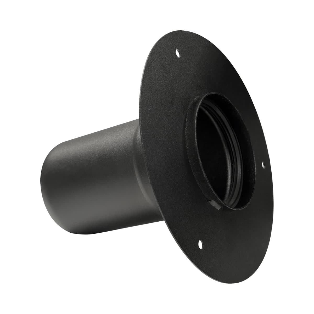Rosone Passante Pareti Universale Smaltato Nero Opaco per Stufe Ø 80 COV - 2