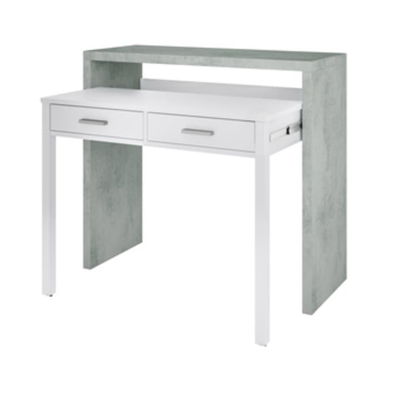 Kit Scrivania Estensibile 99 x 36 x 88H Bianco Cem. Fores Habitat - 2