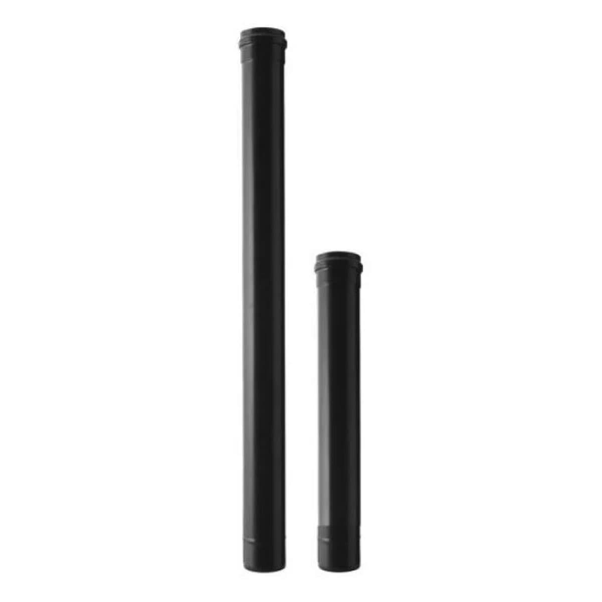 Tubo Smaltato Nero Opaco per Stufe a Pellet Ø 80 Lunghezza 0,5 m COV - 2