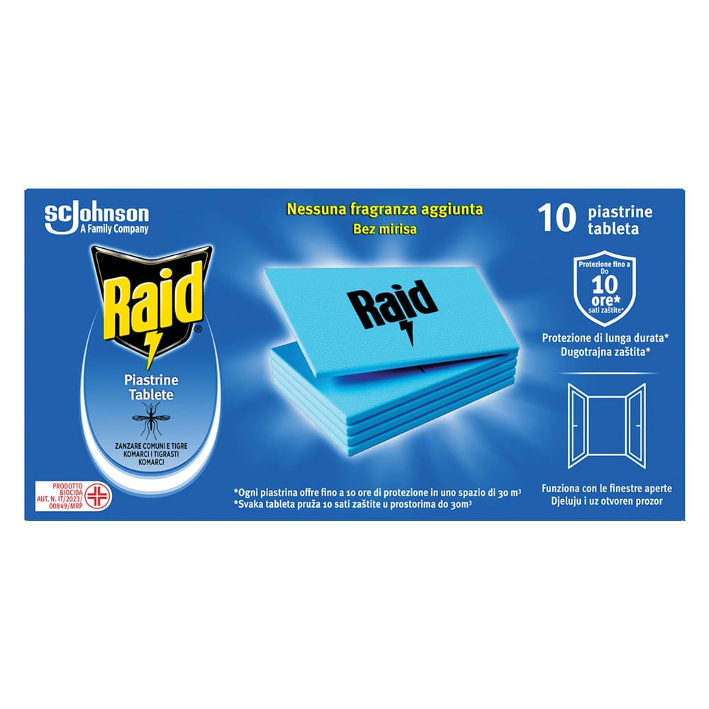 Antizanzare Piastrine Ricarica Raid 10 Pezzi - 2