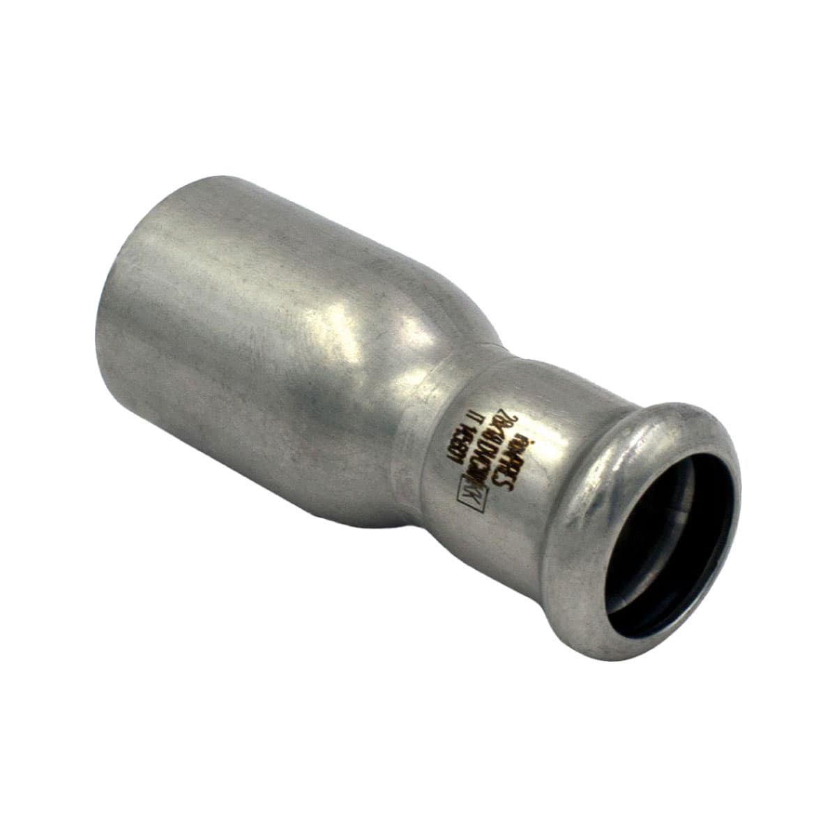 Raccordo Dritto Ridotto Pressare Maschio Femmina in Acciaio Ø 35 x 18 RMR - 2
