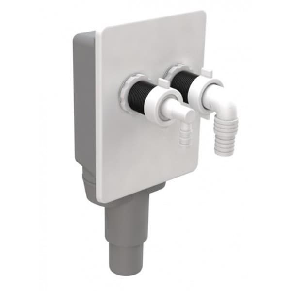 Sifone ad Incasso Doppio per Lavatrice Uscita Ø 40 su 50 mm BON - 2
