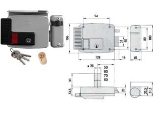 Elettroserratura per Cancelli con Tetto e Puls. Int. Vernic Cod 482066 - 2