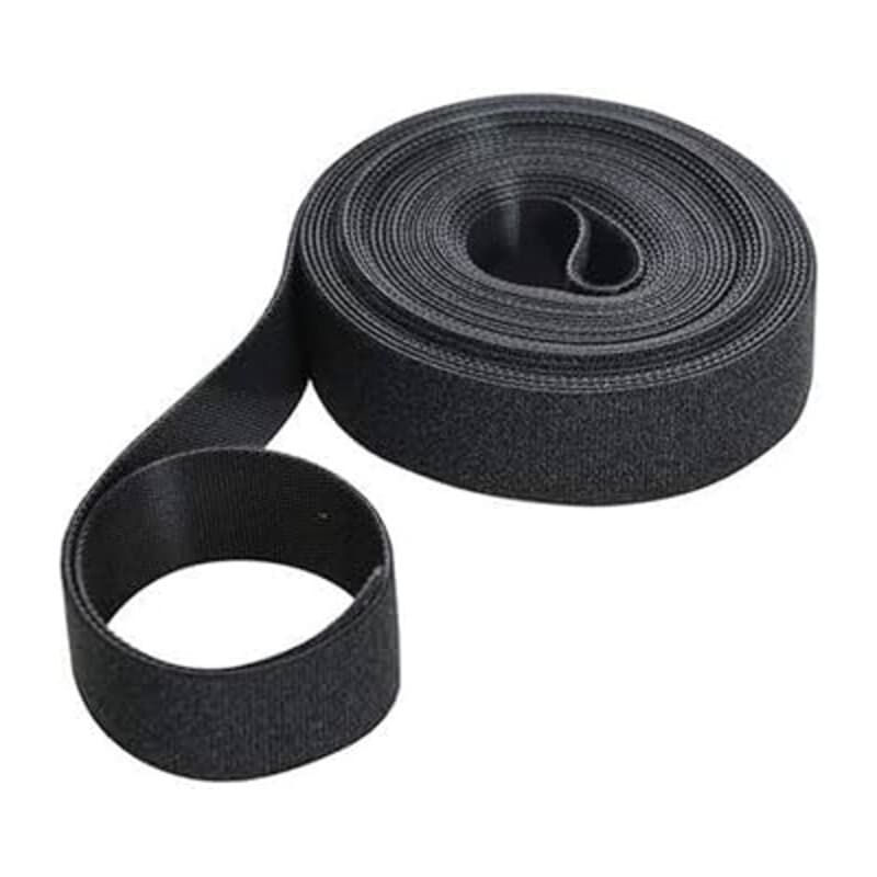 Nastro Velcro Strappo Cm 1 x 6.5MT Nero - 2