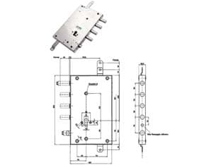 Serratura Triplice Applicare Serrablinda con Scrocco Cil.europeo Cod 402422 - 2
