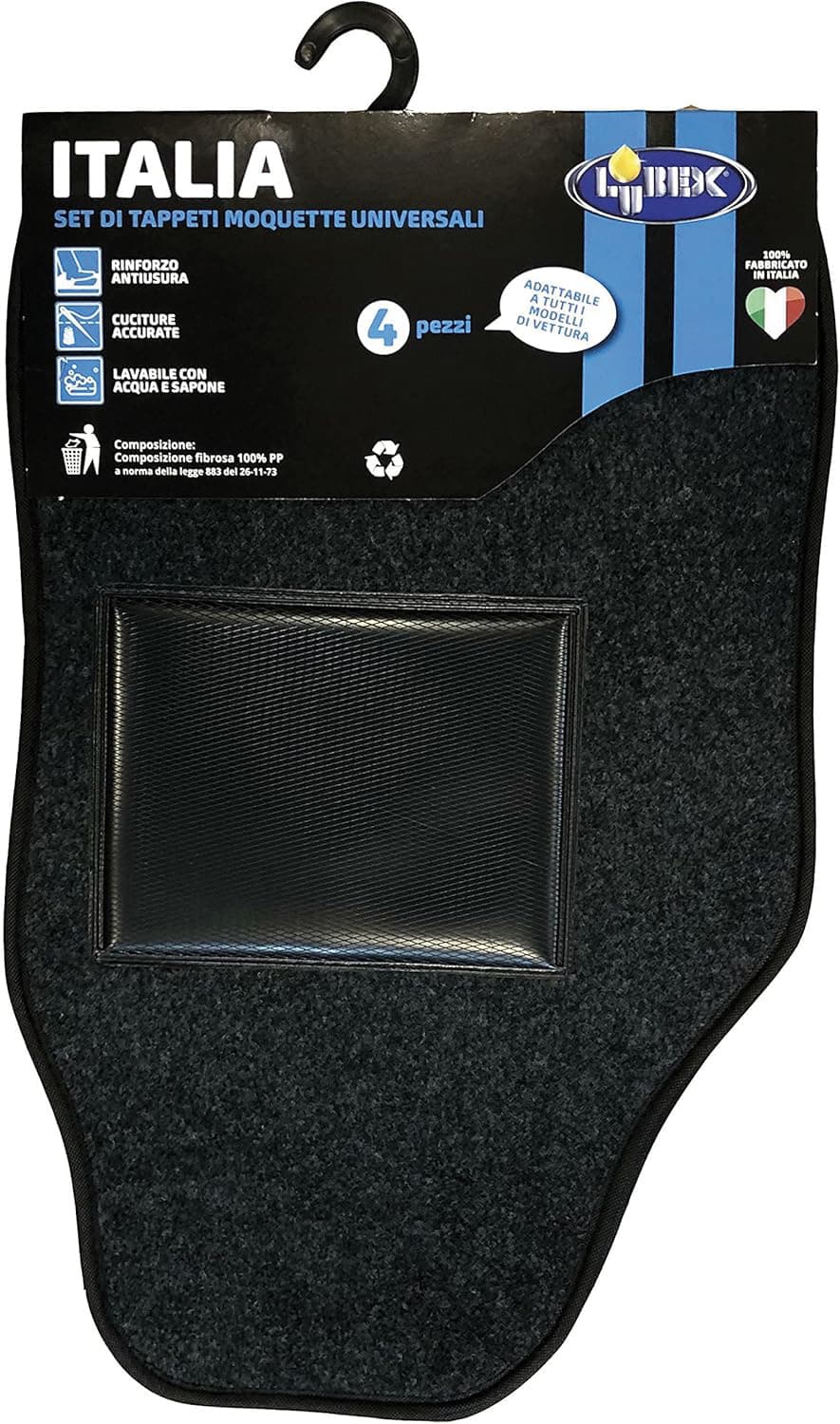 Set 4 Tappeti Universali per Auto in Moquette ''Italia'' Lubex - 2