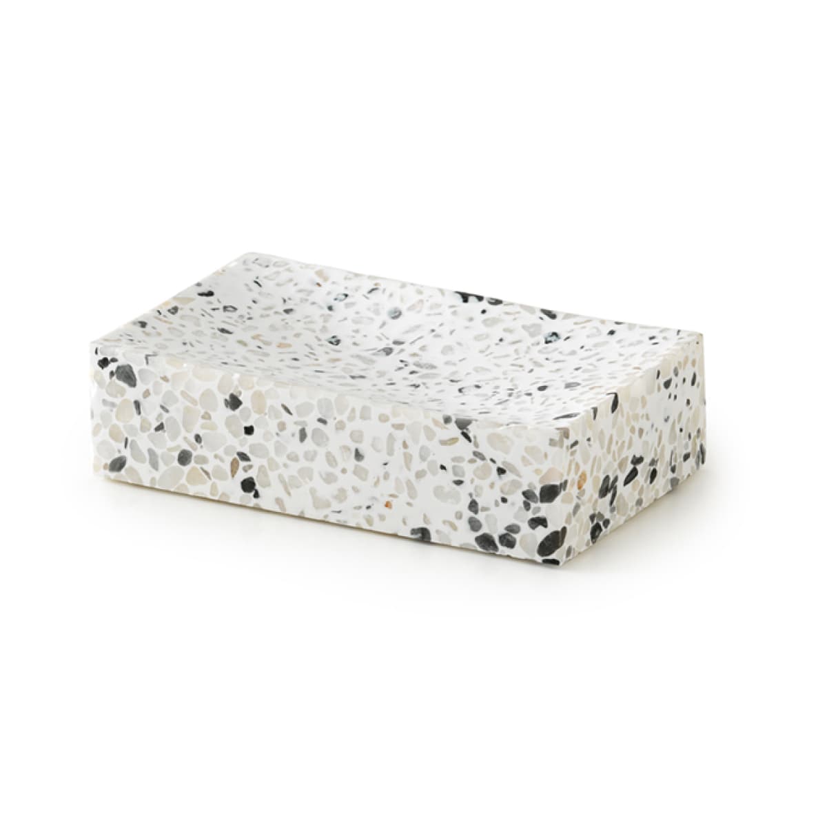 Porta Sapone da Appoggio Cm (Lxpxh): 11,5 x 7 x 3 Bianco Nero GDY - 2