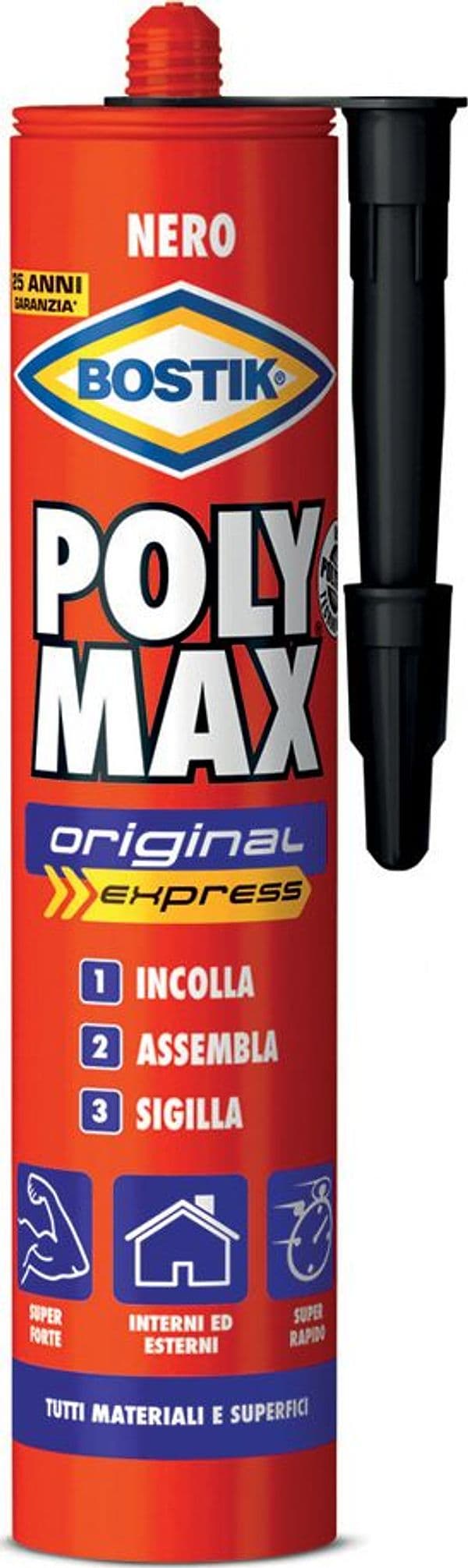 Bostik Polymax Original 425 g Nero Cartuccia
