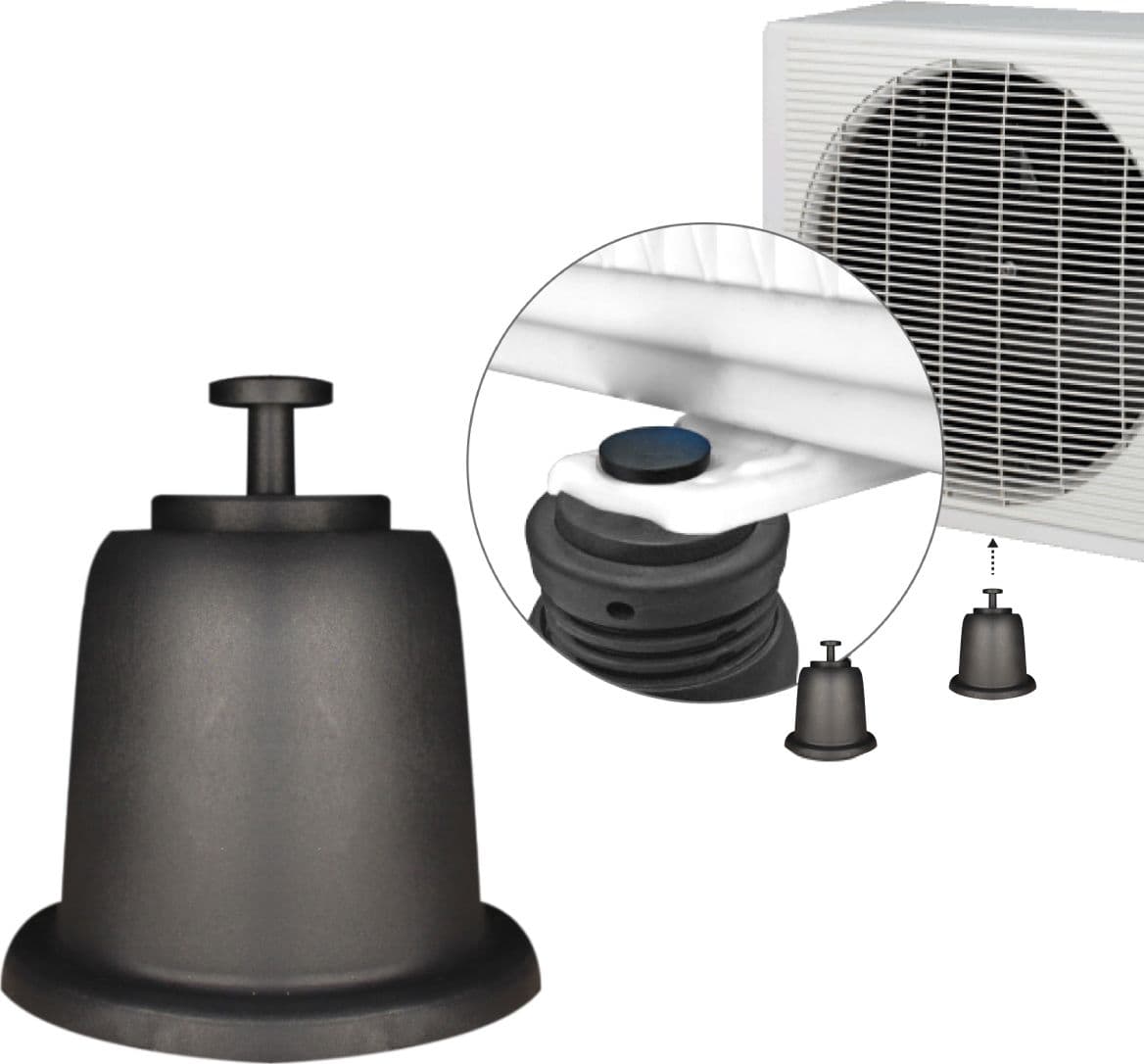 Supporto Antivibrante a Pavimento Altezza Fissa 100 mm Portata 325KG VEC – Vecamco