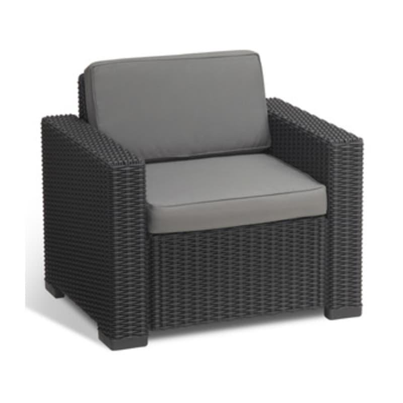Allibert California Poltrona Graphite con Cuscini 2 Pezzi - 2