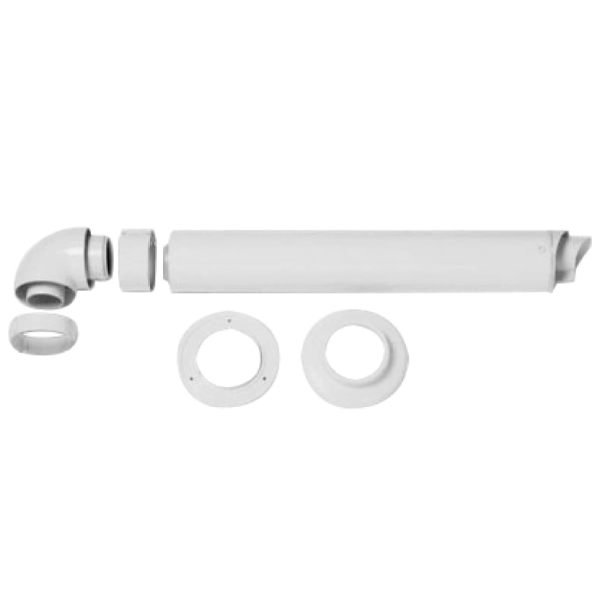 Scarico Fumi con Tubo e Curva Coassiale per Caldaia Ø 60 100 HER - 2