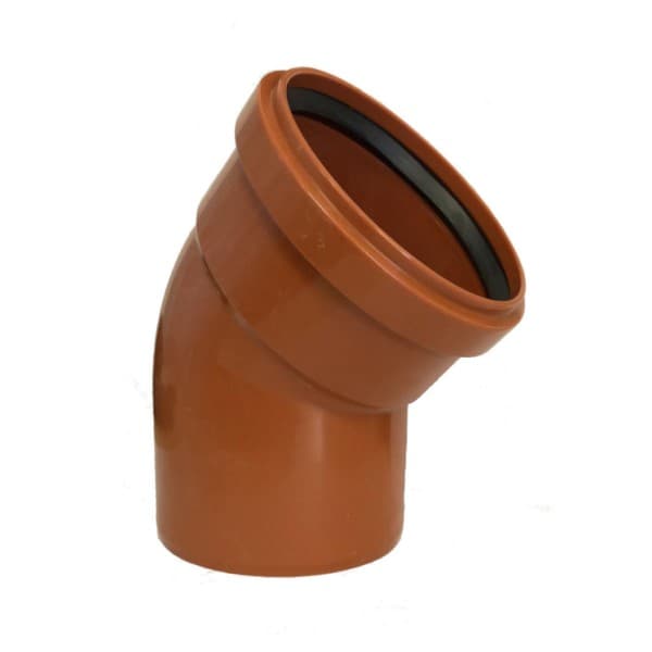Curva 45 ° ad Innesto in PVC con Guarnizione Ral 8023 Ø 100 Ral 8023 - 2