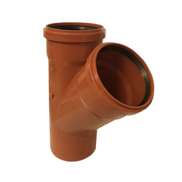 Braga Raccordo Scarico 45 ° ad Innesto in PVC Ø 100 Ral 8023 - 2