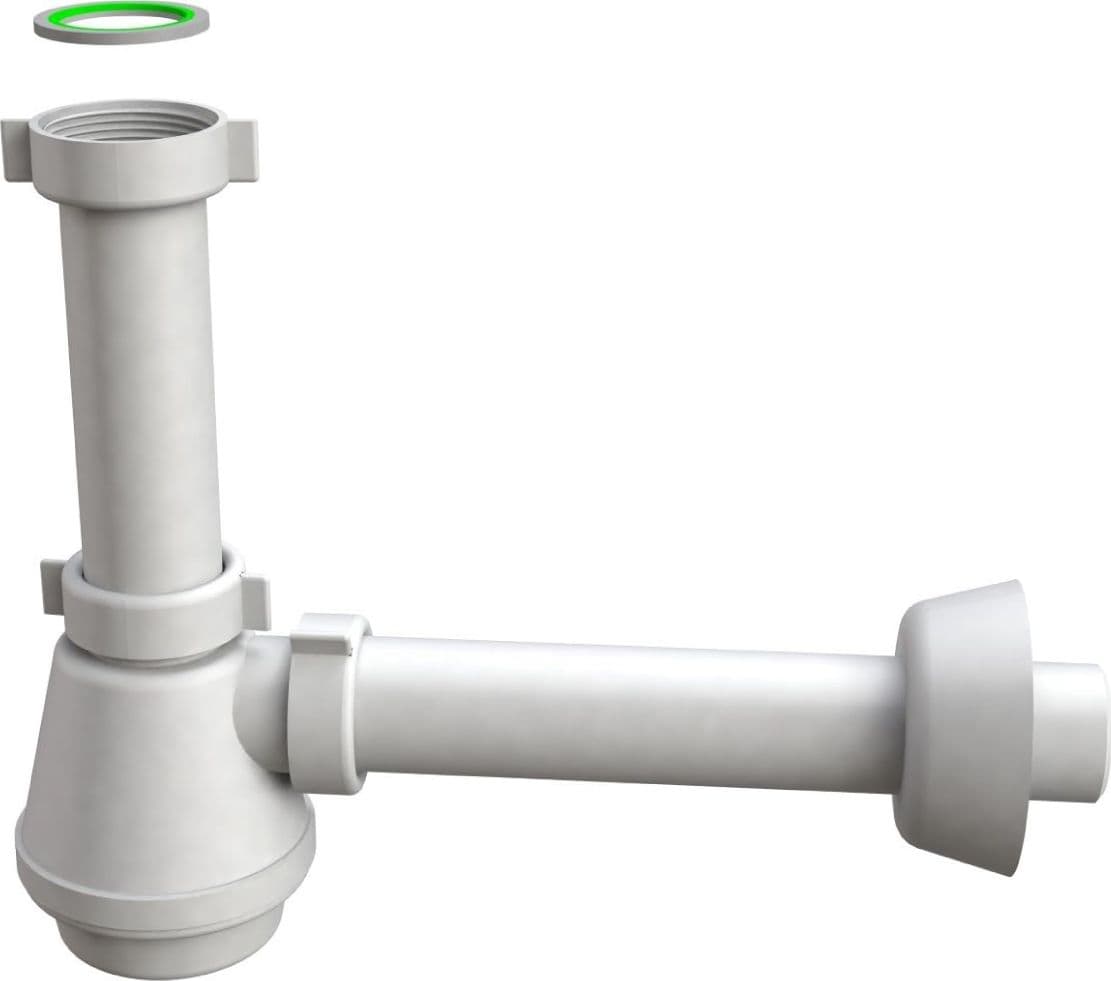 Sifone Scarico 1 Via Senza Piletta per Lavello 11/2 XØ40 x 230MM BON - 2
