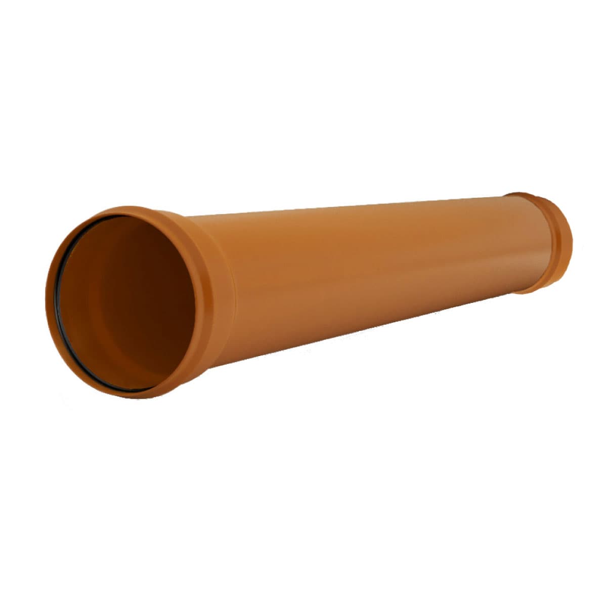 Tubo 2 Bicchieri ad Innesto in PVC con Guarnizione Ral Ø 100 2 m Ral 8023 - 2