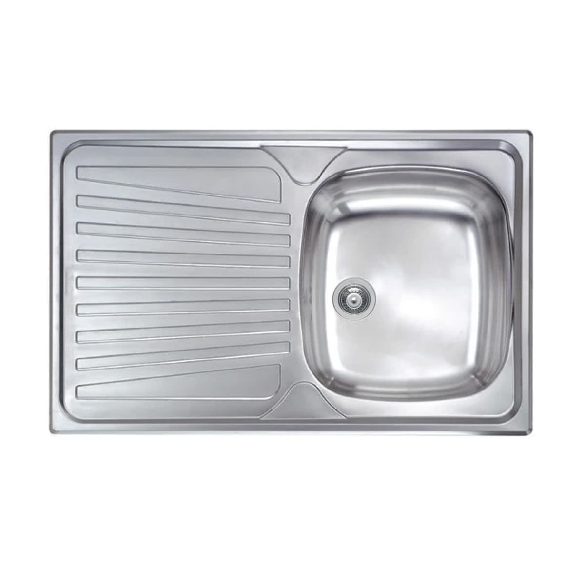 Lavello Cucina da Incasso in Acciaio CM.86 x 50 Vasca Destra Profondità HID - 2