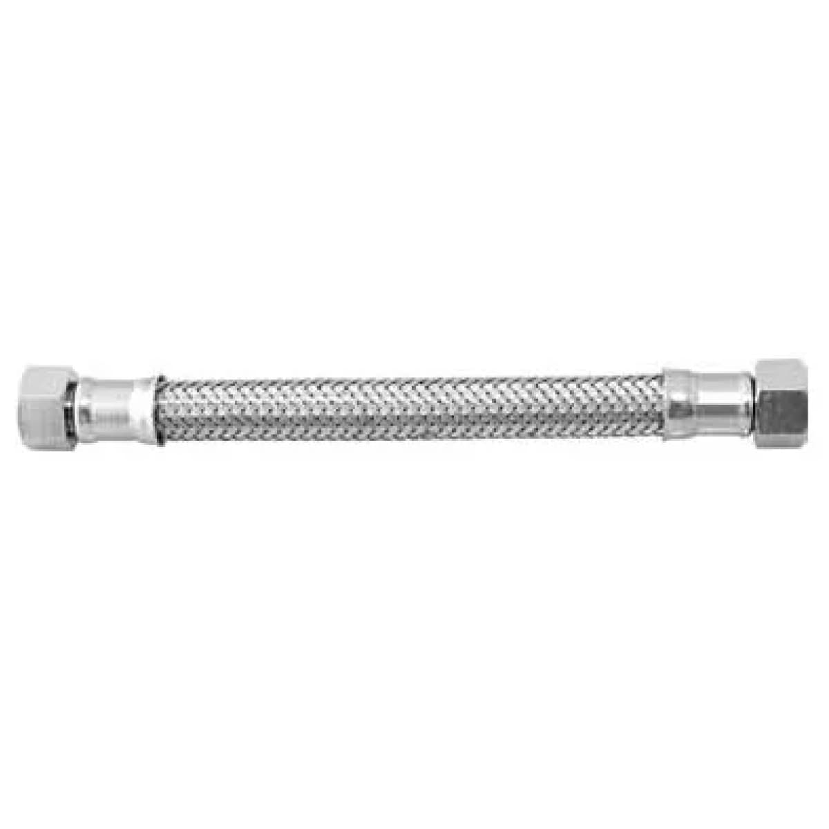 Tubo Flessibile in Acciaio Inox Doppia Femmina DN10 Cm Doppia Femmina½ HID - 2