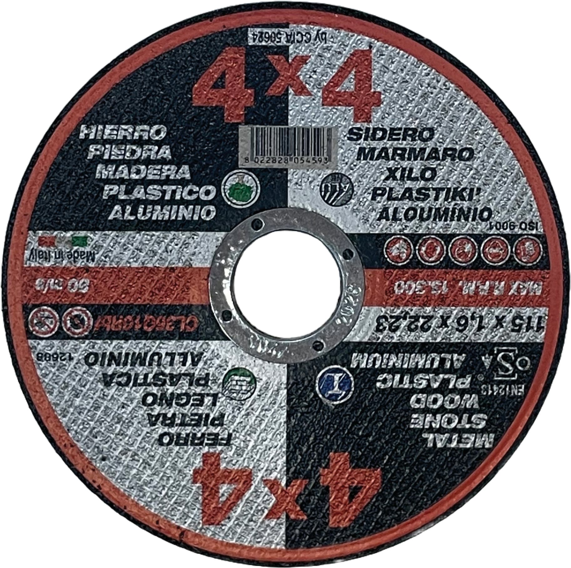 Disco Abrasivo Piano Jolly (linea 4 x 4)Ø Mm 230 x 1 9X22 25 Pezzi - 2