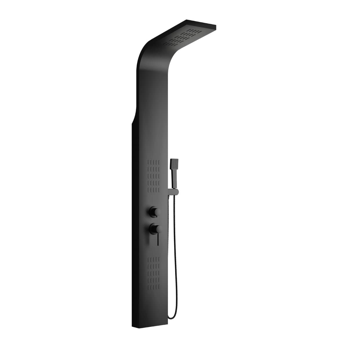Colonna Pannello Doccia in Acciaio INOX Nero Opaco con Doccetta AER - 2