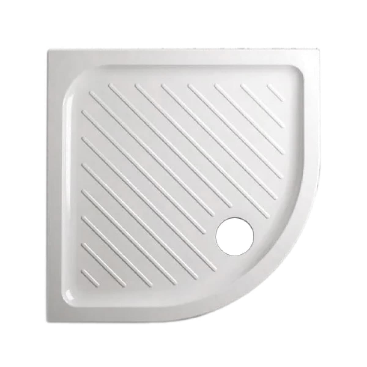 Piatto Doccia Semicircolare in Ceramica Modello Gemma 2 H 7 Cm 90 x 90 CEI - 2