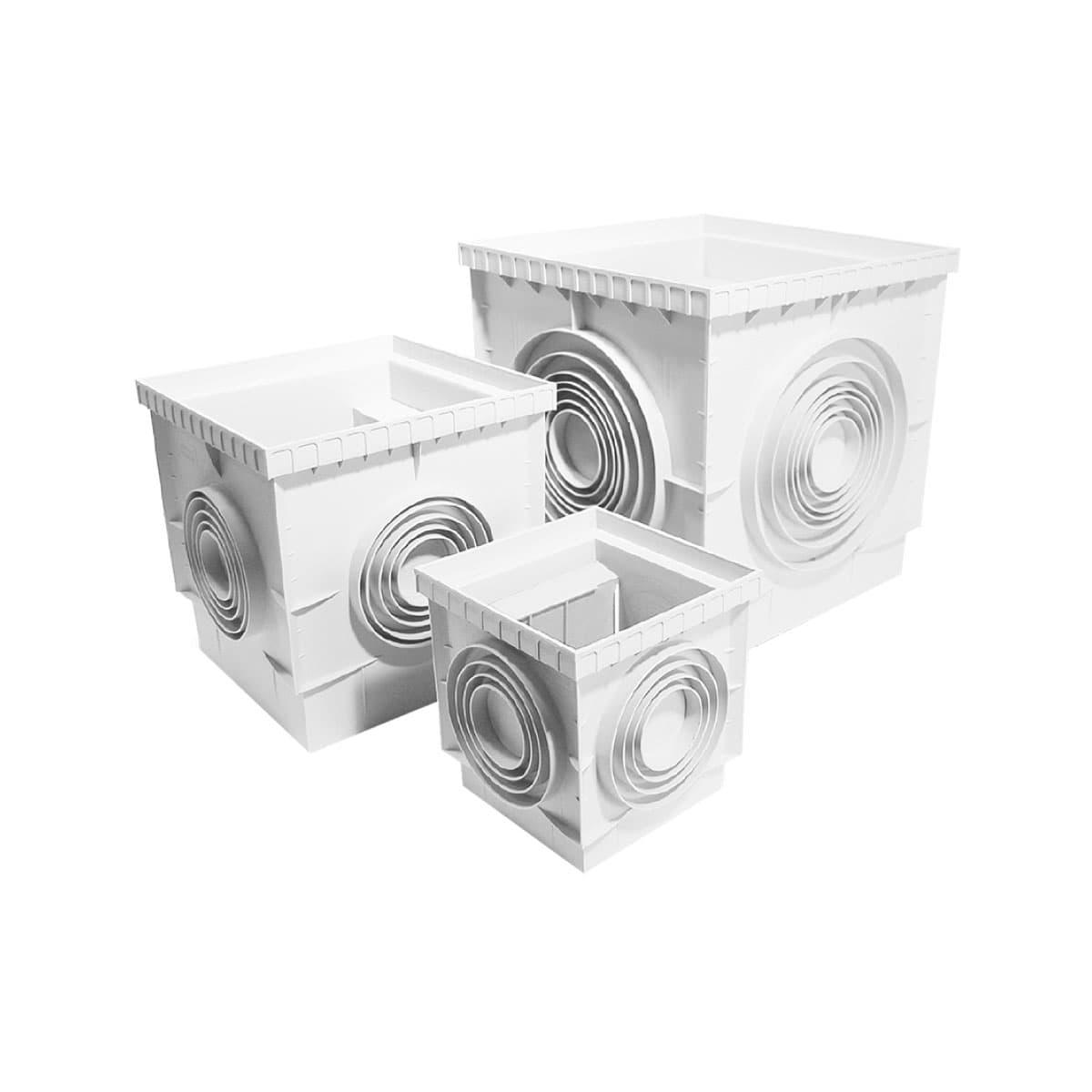 Pozzetto Monolitico D Ispezione Mm 550 x 550 Ingresso Uscita Ø 160 200 250 - 2