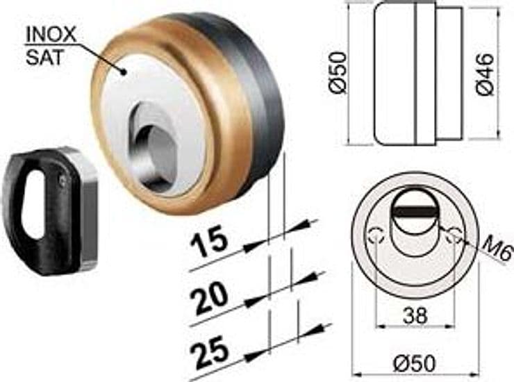 Defender Magnetico Mag Monolito Antiacido MR500 Bronzato Ø 50 mm MMX25H - 2