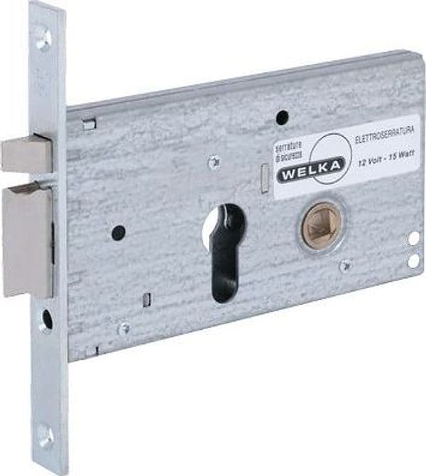 Serratura Metallo Infilare Elettrica 302 Welka B.q Zinc F.mm 16 F.sa - 2
