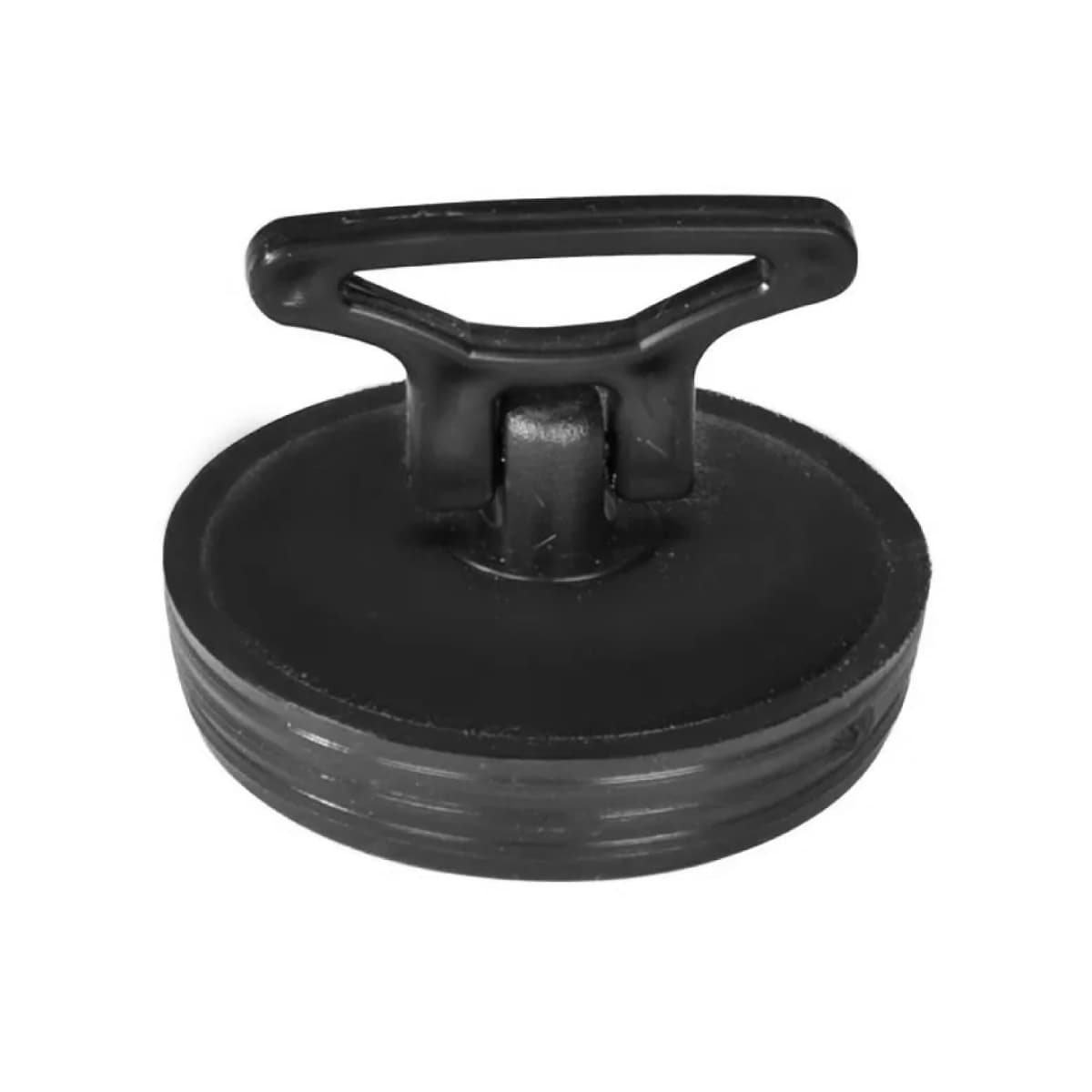 Tappo in Gomma Nera con Maniglia per Piletta di Scarico Lavello Ø 52 mm BON - 2