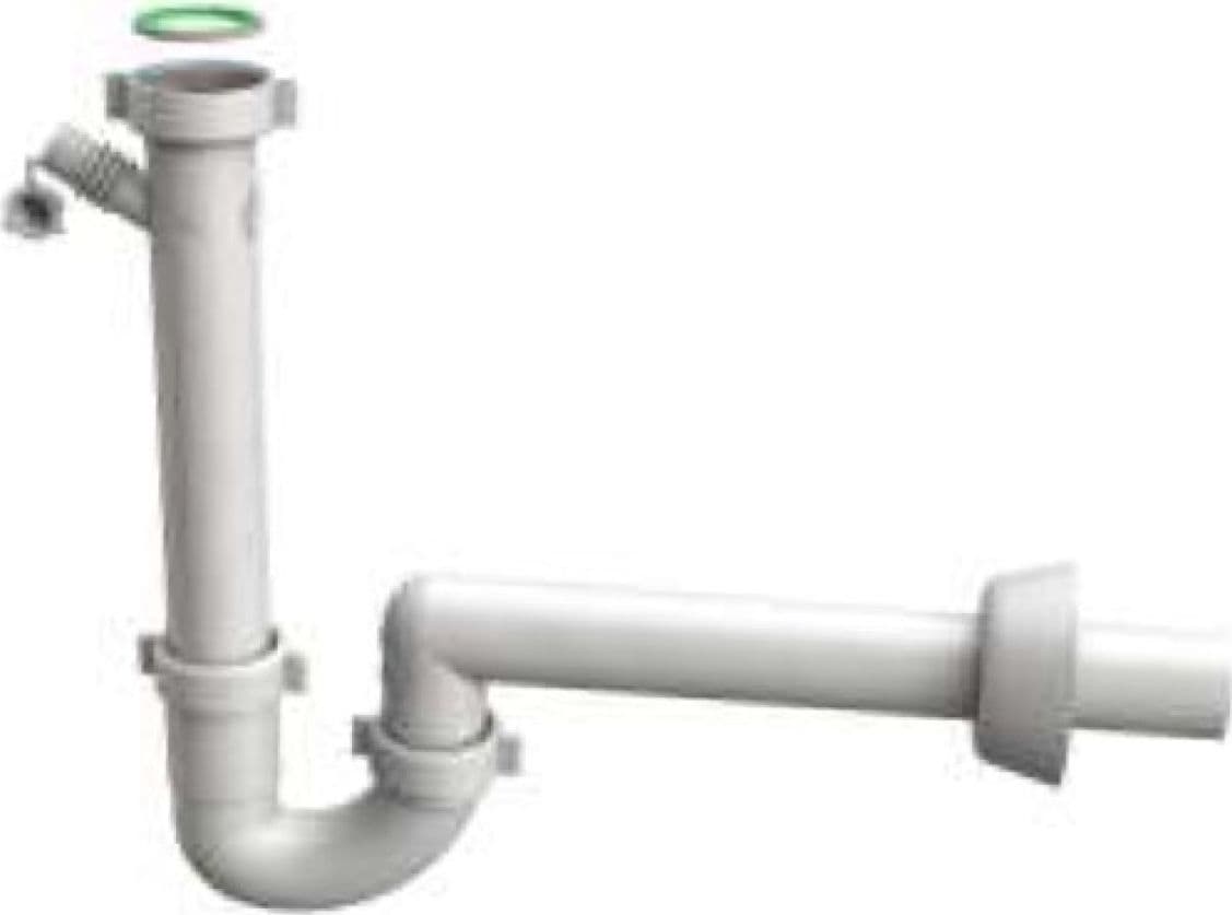 Sifone Scarico 1 Via Senza Piletta per Lavello 11/2 Ø 40 x 230 mm BON - 2