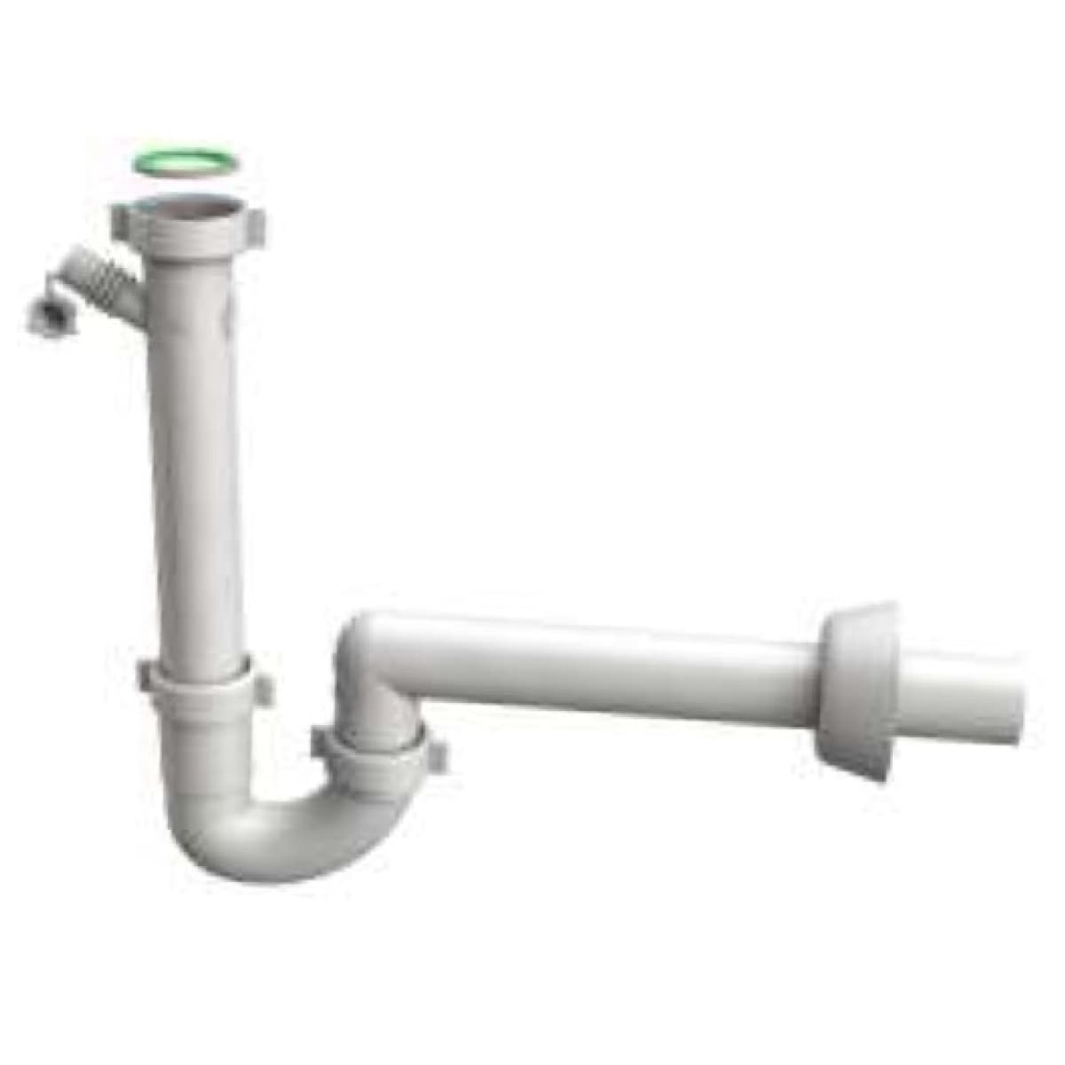 SIFONE SCARICO 1 VIA SENZA PILETTA PER LAVELLO IN ACCIAIO INOX CON ATTACCO LAVASTOVIGLIE MODELLO MAG - 11/2  ø40X230 MM  - BON - 2