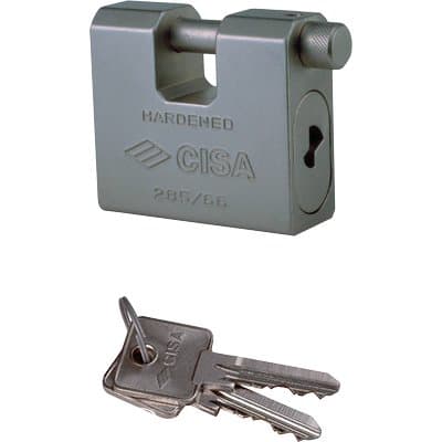 Lucchetto Antiscasso 2855L Cisa Acciaio Carbonitrurato Chiavi 2 mm 66 - 2