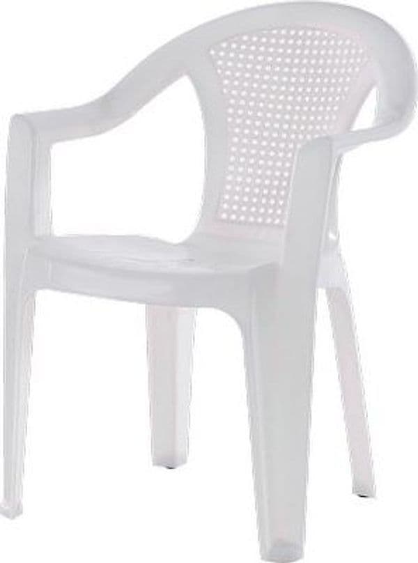Sedia Milos con Braccioli Domus Pp Bianco Cm 53X45 H.cm 77 - 2
