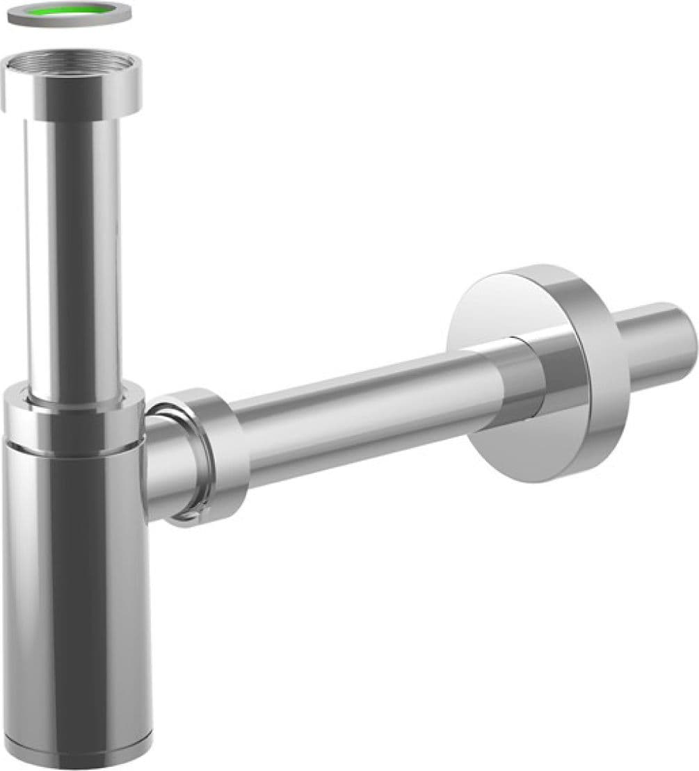 Sifone Scarico Tondo D Arredo in ABS Attacco Piletta 11/4 Ø 32 x 250 mm BON - 2