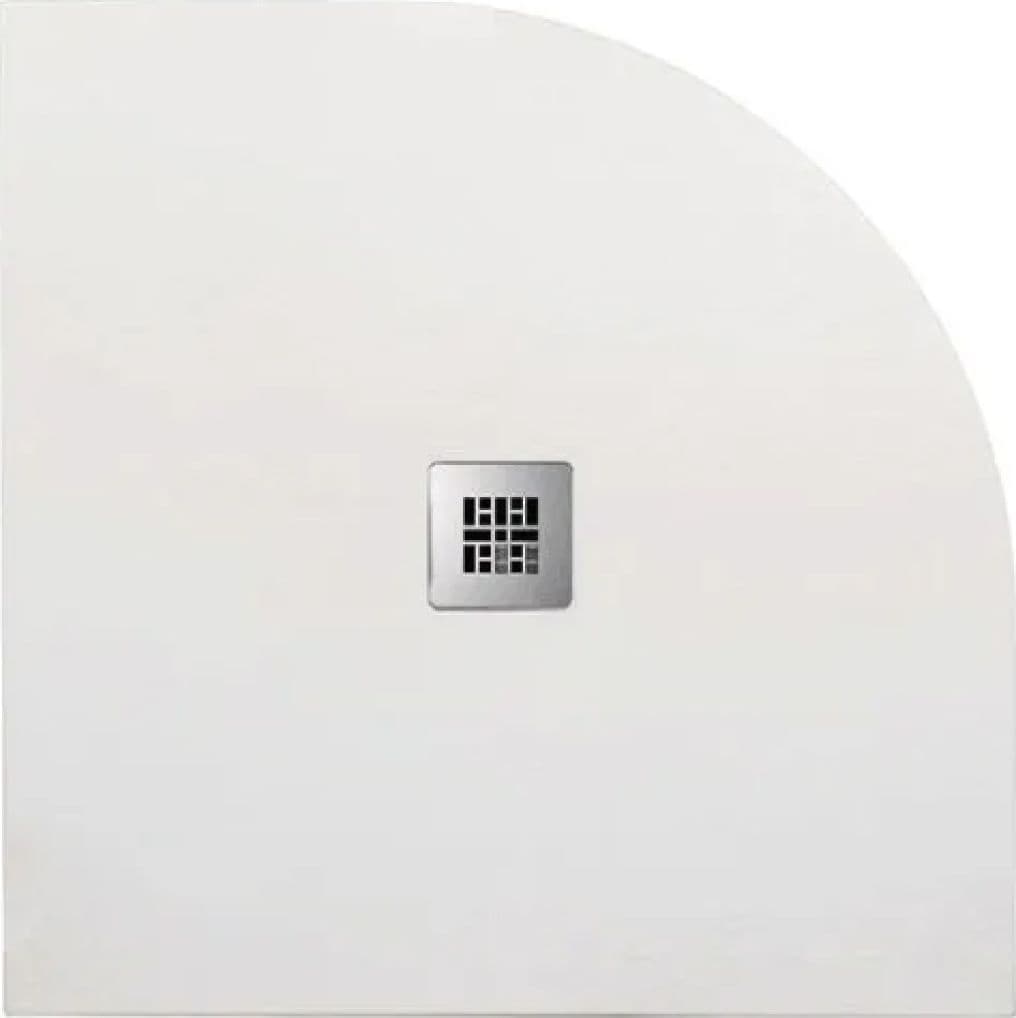 Piatto Doccia Semicircolare in Marmoresina Bianco Stone Free Cm 90 x 90 BAR - 2