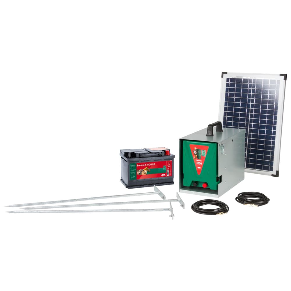 Elettrificatore a Pannello Solare in Kit Albert Kerbl Savanne 3000 12V - 2