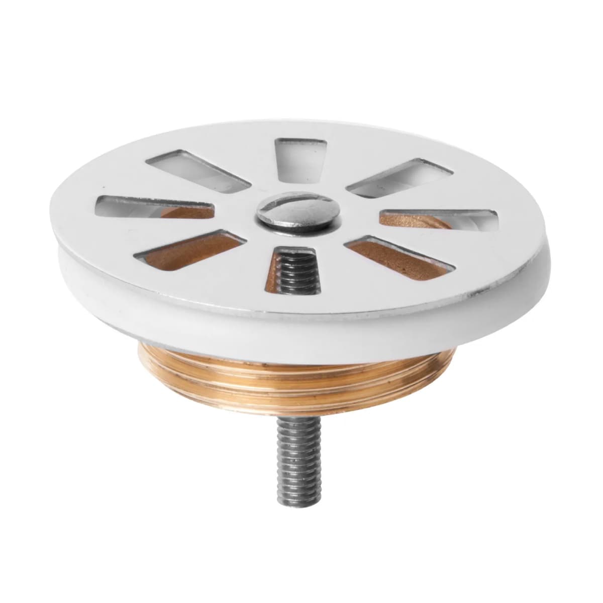 Piletta Scarico Ottone Cromato con Tappo a Griglia Cromato 1½ OMP - 2