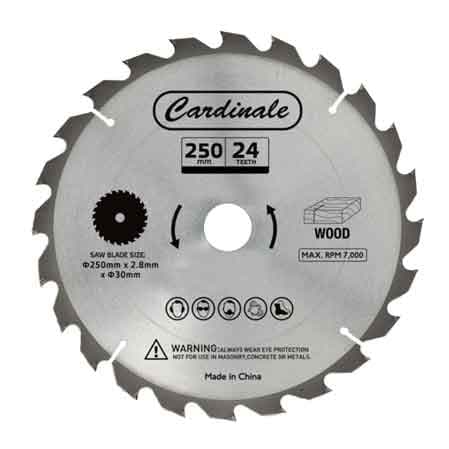 Disco di Ricambio per Sega Circolare con Banchetto Cardinale Ø 250 24 Denti - 2