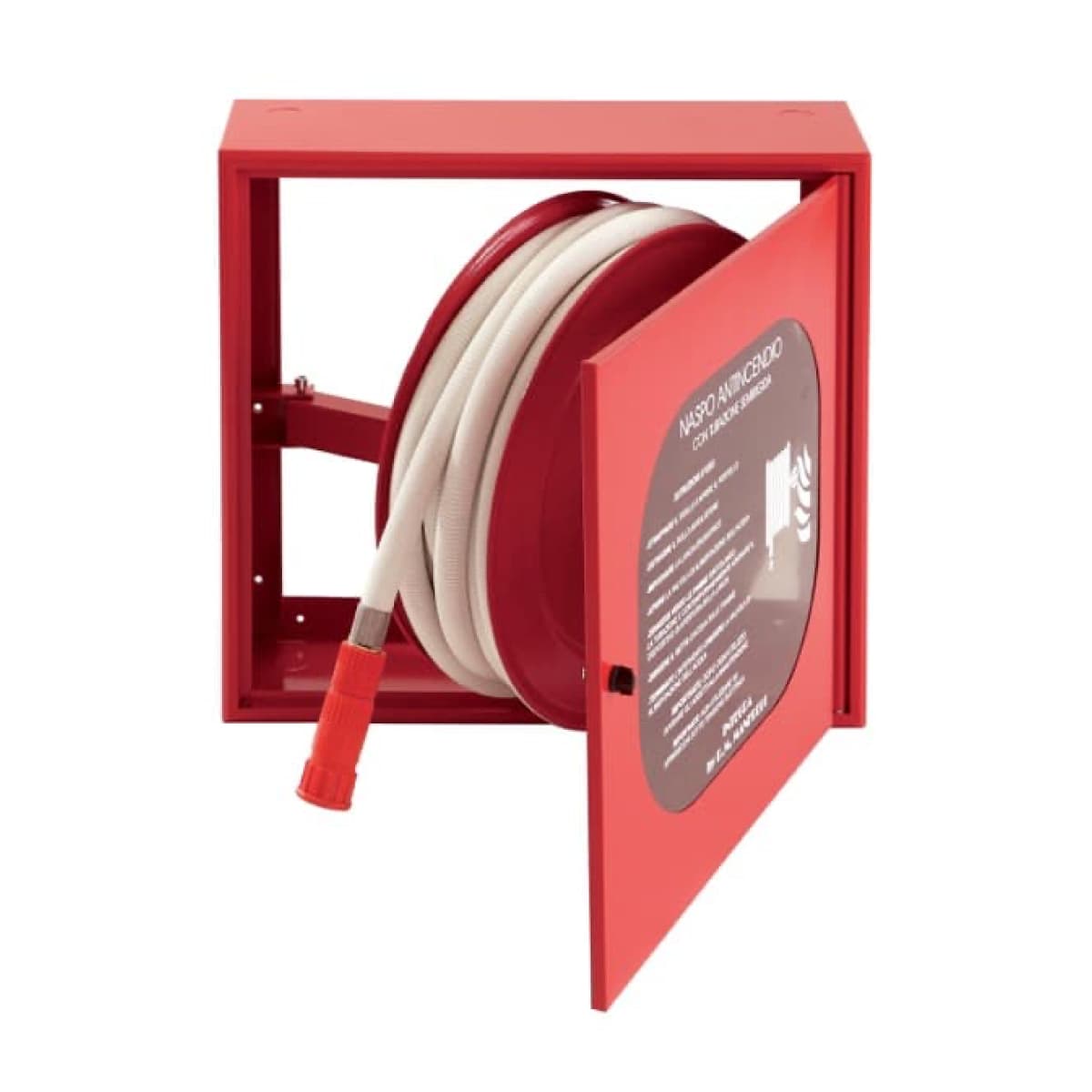 Cassetta Naspo UNI25 a Parete Verniciata Rossa Serie Airone Evo m MAF - 2